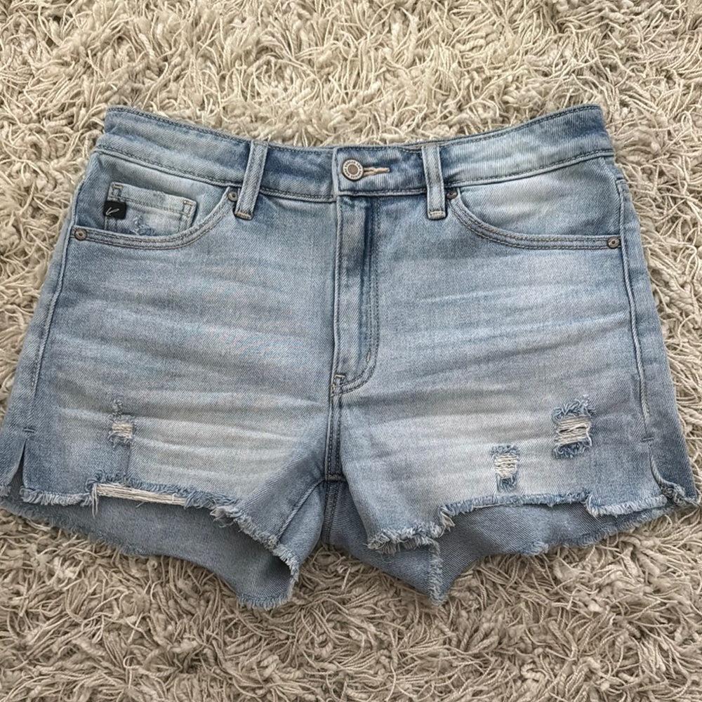 KanCan Blue Jean Shorts Distressed Frayed Hem